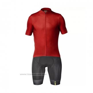 2021 Maillot Cyclisme Mavic Rouge Manches Courtes et Cuissard