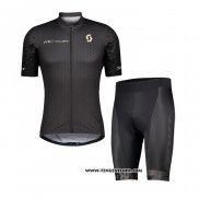 2021 Maillot Cyclisme Scott Noir Manches Courtes et Cuissard