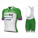 2023 Maillot Cyclisme Bardiani Csf Faizane Vert Blanc Manches Courtes et Cuissard