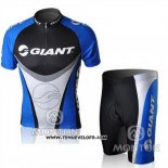 2010 Maillot Ciclismo Giant Noir et Azur Manches Courtes et Cuissard