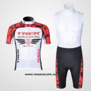 2011 Maillot Ciclismo Trek Rouge et Blanc Manches Courtes et Cuissard
