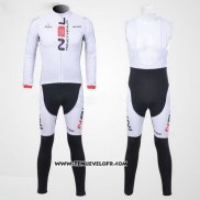 2012 Maillot Ciclismo Nalini Blanc et Noir Manches Longues et Cuissard