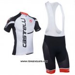 2013 Maillot Ciclismo Castelli Noir et Blanc Manches Courtes et Cuissard