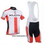 2013 Maillot Ciclismo Kuota Rouge et Blanc Manches Courtes et Cuissard