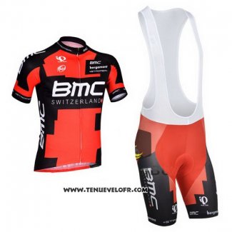 2014 Maillot Ciclismo BMC Rouge et Noir Manches Courtes et Cuissard