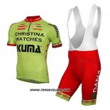 2014 Maillot Ciclismo Christina Watches Onfone Vert Manches Courtes et Cuissard