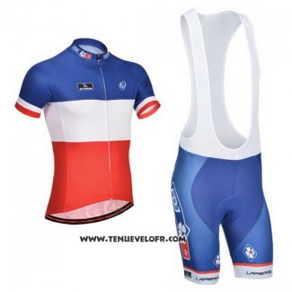 2014 Maillot Ciclismo FDJ Bleu Champion France Manches Courtes et Cuissard