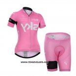 2015 Maillot Ciclismo Femme Sky Fuchsia Manches Courtes et Cuissard