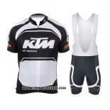 2015 Maillot Ciclismo KTM Noir Blanc Manches Courtes et Cuissard