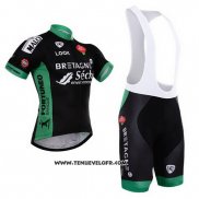 2015 Maillot Ciclismo Seche Noir et Vert Manches Courtes et Cuissard