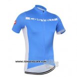 2016 Maillot Ciclismo Castelli Bleu et Blanc Manches Courtes et Cuissard