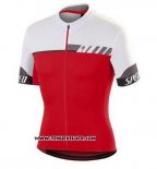 2016 Maillot Ciclismo Specialized Blanc et Profond Rouge Manches Courtes et Cuissard