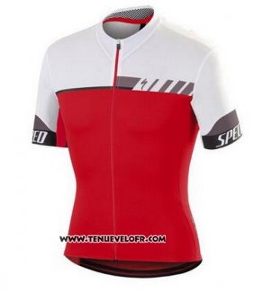 2016 Maillot Ciclismo Specialized Blanc et Profond Rouge Manches Courtes et Cuissard