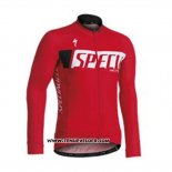 2016 Maillot Ciclismo Specialized Blanc et Rouge Manches Longues et Cuissard