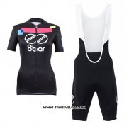 2017 Maillot Ciclismo Femme Equipo 8bar Noir Manches Courtes et Cuissard