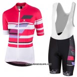 2017 Maillot Ciclismo Femme Nalini Dolomiti Rouge Manches Courtes et Cuissard