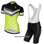 2017 Maillot Ciclismo Femme Nalini Zebrana Vert et Noir Manches Courtes et Cuissard