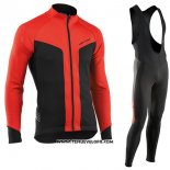 2017 Maillot Ciclismo Nalini Northwave Ml Rouge et Noir Manches Longues et Cuissard