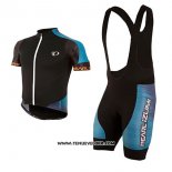 2017 Maillot Ciclismo Pearl Izumi Noir et Bleu Manches Courtes et Cuissard