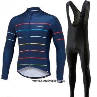 2018 Maillot Ciclismo Morvelo Profond Bleu Manches Courtes et Cuissard