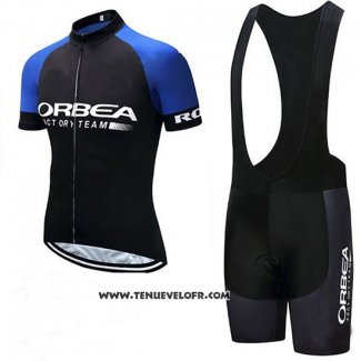 2018 Maillot Ciclismo Orbea Noir et Bleu Manches Courtes et Cuissard