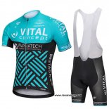 2018 Maillot Ciclismo Vital Concept Alphatech Bleu et Noir Manches Courtes et Cuissard