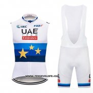 2019 Gilet Coupe-vent UAE Blanc Blanc Bleu