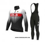 2020 Maillot Ciclismo ALE Blanc Noir Manches Longues et Cuissard