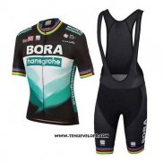 2020 Maillot Ciclismo Bora-hansgrone Vert Noir Manches Courtes et Cuissard