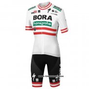 2020 Maillot Ciclismo Bora Champion L'autriche Manches Courtes et Cuissard