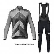 2020 Maillot Ciclismo Mavic Gris Manches Longues et Cuissard