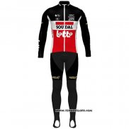 2020 Maillot Cyclisme Lotto Soudal Noir Blanc Rouge Manches Longues et Cuissard(1)