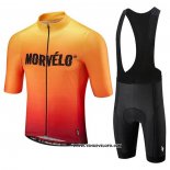 2020 Maillot Cyclisme Morvelo Orange Manches Courtes et Cuissard