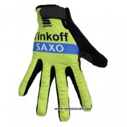 2020 Tinkoff Saxo Gants Doigts Longs Vert Noir