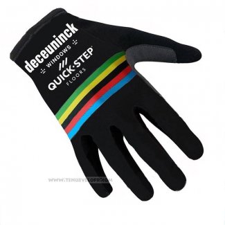 2021 Deceuninck Quick Step Gants Doigts Longs Cyclisme Noir