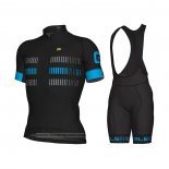 2021 Maillot Cyclisme ALE Bleu Gris Manches Courtes et Cuissard