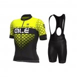 2021 Maillot Cyclisme ALE Jaune Manches Courtes et Cuissard(5)