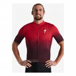 2021 Maillot Cyclisme Specialized Profond Rouge Manches Courtes et Cuissard