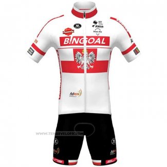 2021 Maillot Cyclisme Wallonie Bruxelles Blanc Manches Courtes et Cuissard