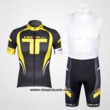 2011 Maillot Ciclismo Castelli Jaune et Noir Manches Courtes et Cuissard