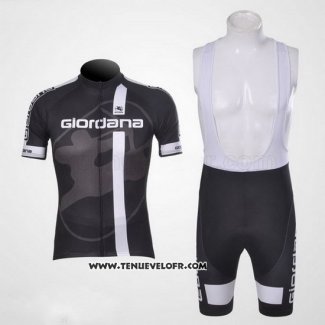 2011 Maillot Ciclismo Giordana Blanc Noir Manches Courtes et Cuissard