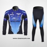 2011 Maillot Ciclismo Subaru Azur et Noir Manches Longues et Cuissard