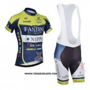 2013 Maillot Ciclismo Vini Fantini Vert et Bleu Manches Courtes et Cuissard