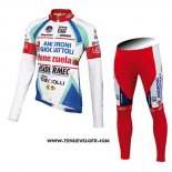 2014 Maillot Ciclismo Androni Giocattoli Blanc Manches Longues et Cuissard
