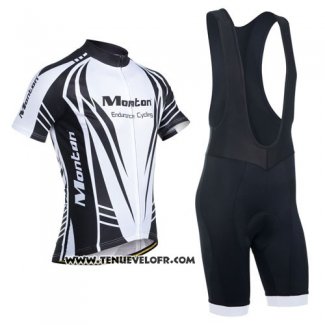 2014 Maillot Ciclismo Monton Noir et Blanc Manches Courtes et Cuissard