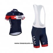 2015 Maillot Ciclismo IAM Bleu Manches Courtes et Cuissard