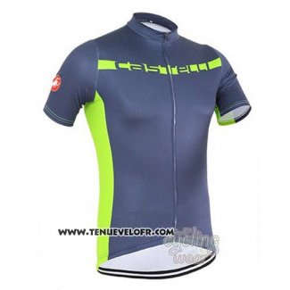 2016 Maillot Ciclismo Castelli Gris et Vert Manches Courtes et Cuissard