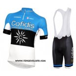 2016 Maillot Ciclismo Cofidis Azur et Noir Manches Courtes et Cuissard