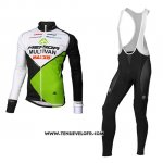 2016 Maillot Ciclismo Multivan Merida Vert et Blanc Manches Longues Cuissard