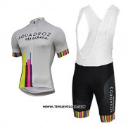 2017 Maillot Ciclismo Aquadro Attackers Blanc Manches Courtes et Cuissard